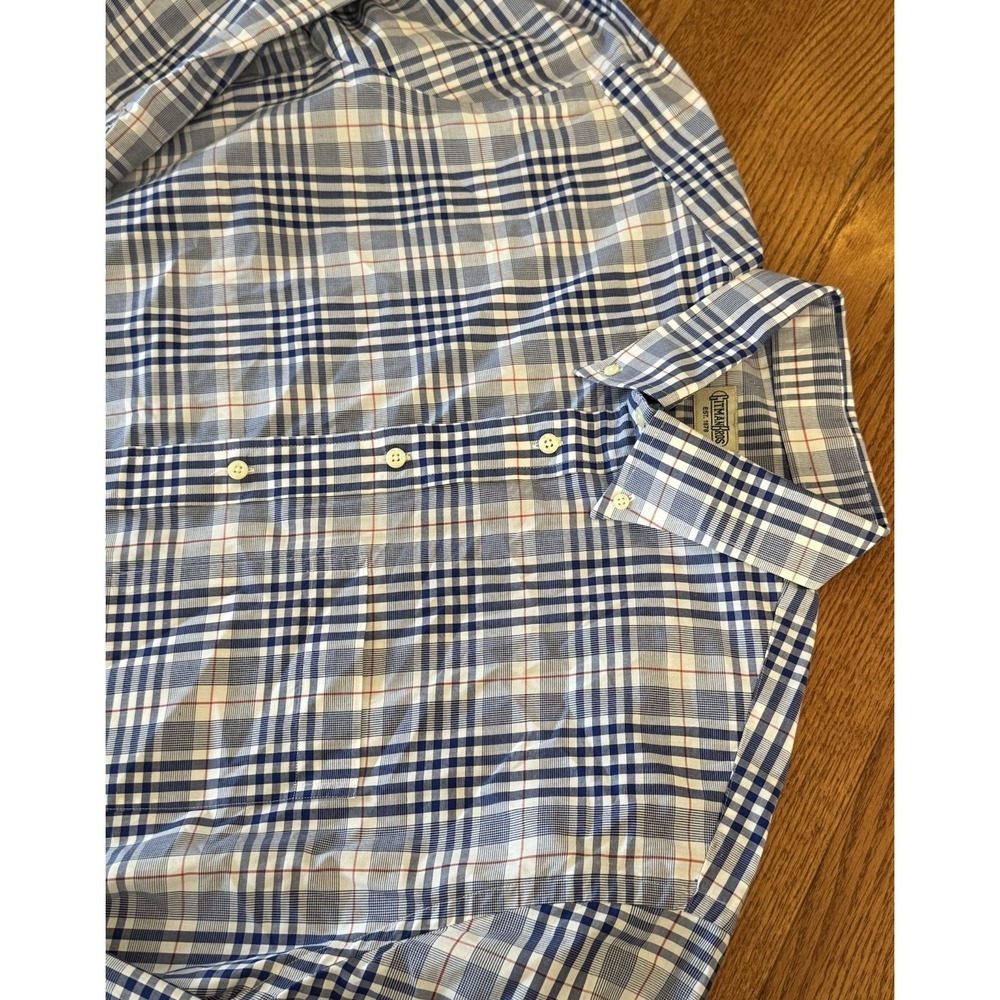 Gitman Bros Mens XL Plaid Button Down Shirt Made in USA Cotton Business Casual